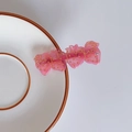Niedliche Erdbeer-Haarklammer aus rosa Harz mit Goldrand und funkelndem Kristall-Detail - Kleine Rosa Erdbeere Stil (5 Rosa Erdbeere Klein) / Rosa