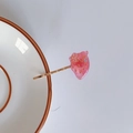 Rosa Erdbeere Haarklammer aus Harz mit Glitzer und Strasssteinen auf Gold-Metall-Clip - Einzelner Rosa Erdbeere Stil (6 Rosa Einzelne Erdbeere) / Rosa