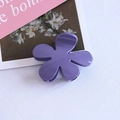 Sweet purple flower hair claw clip in vibrant candy color resin for women summer style - Flower Shape Purple