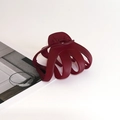 Matte burgundy octopus hair claw clip with cross-tooth design for women's hair styling - Large / Burgundy