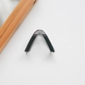 Elegant V-shaped metal hair claw clip in gunmetal grey finish for minimalist styling - Gunmetal Gray