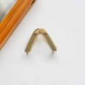 Minimalist gold metal V-shaped hair claw clip with elegant glossy finish for women - Gold