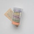 Lot d'élastiques à cheveux rayés haute élasticité en pot transparent coloré - Rayures Couleurs Morandi