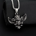 Collar colgante de pájaro Garuda vintage en acero negro con cadena de caja gótica - Colgante Garuda Solo (Sin Cadena)