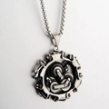 Collier avec pendentif engrenage steampunk rétro en acier inoxydable argenté pour homme - Pendentif Uniquement (Sans Chaîne)