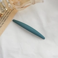Barrette à cheveux minimaliste vert foncé mat avec une finition mate élégante - Bleu Paon
