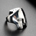 Spartanischer Helm Ring aus poliertem Edelstahl im Punk- und Hip-Hop-Stil - US 8 / Silber