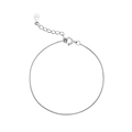 Minimalistisches S925 Sterlingsilber Schlangenkette Armband mit verstellbarem Verschluss - Schlangenknochen Armband (手-127)