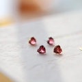 S925 sterling silver heart-shaped red zircon stud earrings in gold and silver plating - Heart Stud Earrings (Platinum Gold)