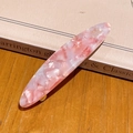 Elegant pink marble textured acetate spring hair clip for low ponytail hairstyles - Cherry Blossom Pink