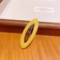 Minimalist yellow acetate oval hollow BB hair clip with elegant gold lettering detail - Bright Yellow Hollow Style (2-Yellow) / Yellow