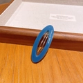 Elegant blue acetate oval hair clip with gold Barrette La France lettering - Deep Blue Glossy Style (3-Deep Sea Blue) / Deep Sea Blue