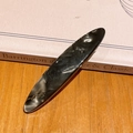Handmade marble black acetate barrette clip with France luxury craftsmanship design - Ink Black