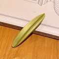 Elegant mustard yellow willow leaf hair clip with France handmade gold engraving - Grass Green