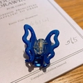 Middelgrote blauwe vlinder haarklem voor paardenstaart kapsels van duurzaam kunststof - Blauw
