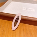 Elegant light pink acetate oval hair clip with gold Barrette La France lettering - Baby Pink