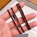 High-elastic leopard print hair ties in brown and black tones for women - Double Strand Slim Hair Tie