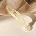 Minimalist matte cream yellow hair clip with non-slip teeth for women - Minimalist Barrette (5-Beige) / Beige