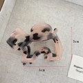Pinza para el pelo de acetato con estampado de leopardo rosa y negro, mide 5cm de ancho y 3cm - Pequeño - Leopardo Claro