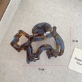 Pinza para el pelo de acetato carey azul y marrón con diseño de perrito, 5 cm - Pequeño - Azul Floral