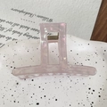 Elegante pinza per capelli geometrica in rosa perlato con effetto marmo - Rosa
