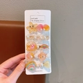 Set de pinzas para el pelo con purpurina tema océano y estrella de mar para niñas - Concha de perla