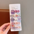 Lot de 5 jolies barrettes pour enfants thème océan avec méduses et étoiles de mer - Étoile Violette