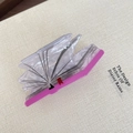 Chic open book shaped hair claw clip made of marble pink acetate for women - 6-White Book