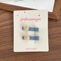 Barrettes à cheveux en denim avec tournesols tricotés pour filles style fait main - 8-pince À Cheveux Fleur Jaune