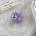 Mini purple pool ball number 4 hair claw clip made of acetate for girls styling - No.4 Ball Style (X1205) / Purple