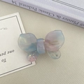 Acetate butterfly hair clip with iridescent gradient colors and sparkling rhinestones - Blue-Purple