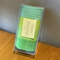 20-piece pack of green gradient high elasticity hair ties in a clear storage box - Green System