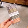Élastiques à cheveux rayés colorés à haute élasticité dans une boîte cadeau claire - Rayé