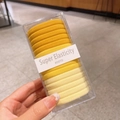 Lot de 15-20 élastiques cheveux sans couture haute élasticité dégradé de jaune - Jaune