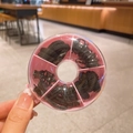 Scatola rosa portatile con elastici neri e mini mollette per capelli per bambine - Stile Stella (X1255)