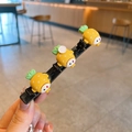 Barrette à cheveux mignonne ananas jaune avec trois mini clips pour tresses enfants - Petit Poisson