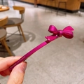 Eleganter rosenroter Acetat-Bogen-Haarclip mit goldener französischer Beschriftung - Rosenviolett