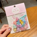 Set di fermagli per capelli a forma di cuore su carta rosa per bambine toni macaron - 2-Fermaglio BB Cuore