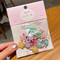 Lot de barrettes à cheveux colorées en forme d'étoile et de cœur pour les filles - 5-Pince BB Crabe