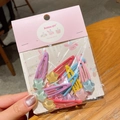 Set di fermagli per capelli a stella in colori jelly opachi su cartoncino rosa per bimba - 6-Fermaglio BB Stella