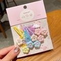 Set di fermagli per capelli per bambine con fiori e stelle in colori vivaci - 7-Fermaglio BB Fiore