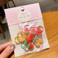 Set di elastici per capelli in resina colorata con motivi di anguria e fragola - 11-Elastico Fragola