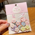Set di elastici per capelli colorati per bambine con graziose decorazioni floreali - 14-Elastico Fiore