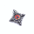 Vintage silver Vajra pestle necklace with Black Jambhala Buddhist deity pendant - Black God of Wealth Pendant Only (Without Chain)
