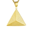 Classic Egyptian pyramid pendant necklace in gold-plated stainless steel for men - Pendant Only (No Chain) / Gold