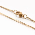Collana minimalista in acciaio inossidabile placcato oro con maglie a O e chiusura a moschettone - Oro 2mm*45cm