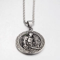 Hip hop titanium steel spartan warrior pendant necklace with greek key pattern - Roman Warrior Pendant Only (Without Chain)