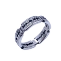 Punk-Stil Edelstahl Rasierklingen-Ring mit vertikalen Streifen und Industriedesign - US 8 / Rasierklingen-Stil (216007-01)