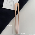 Minimalist U-shaped alloy hair pin in rose gold finish with polished mirror surface - Approx 15cm / Rose Gold