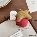 Forest style handmade stuffed apple hair clip for girls with a cute red and green design - 10-Persimmon Hair Tie